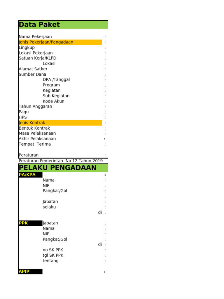 Format SPK Konstruksi - SMP 2 - Rev | PDF