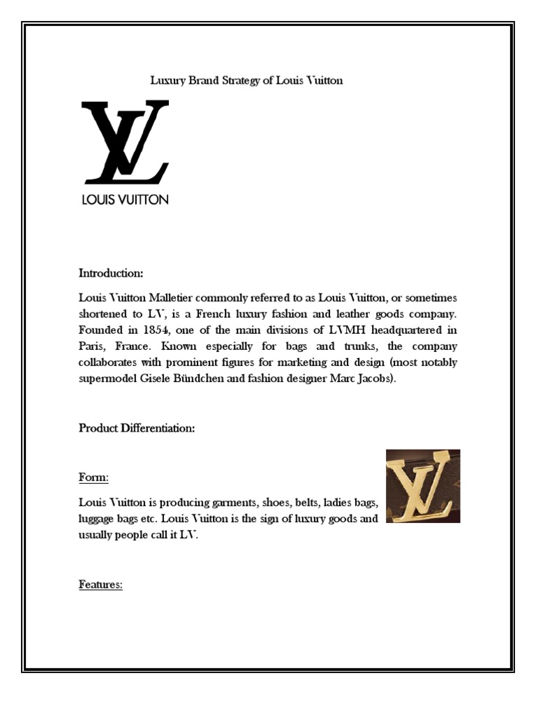 Luxury Brand Strategy of Louis Vuitton Luxury Goods Brand