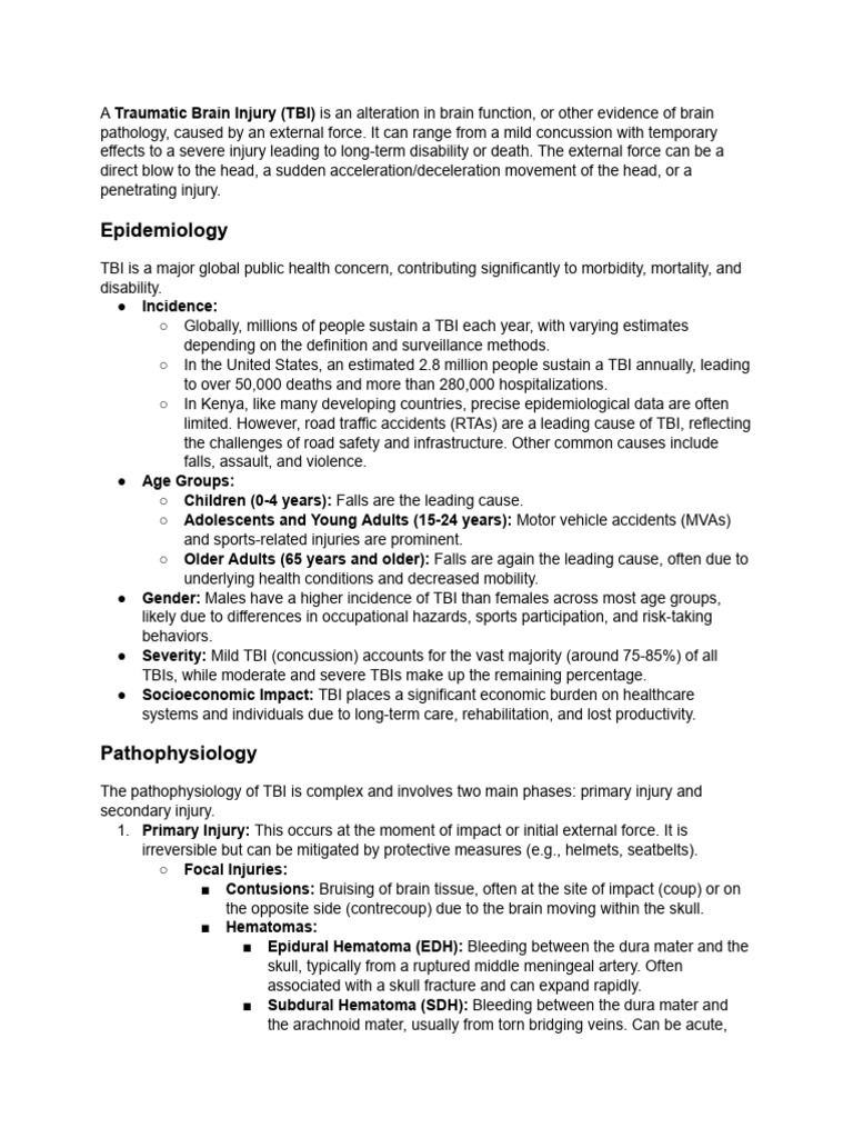 Traumatic Brain Injuries | PDF | Traumatic Brain Injury | Concussion
