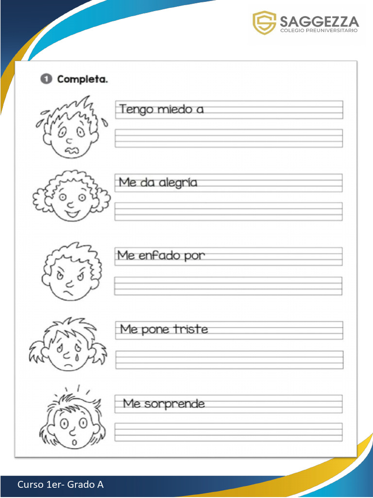 Las Emociones Primer Grado . | PDF