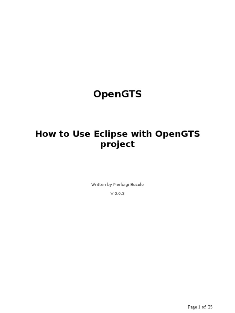 Opengts: How To Use Eclipse With Opengts Project | PDF | Eclipse ...