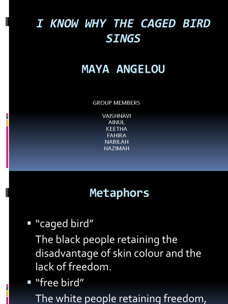 Literary Devices For The Caged Bird PDF