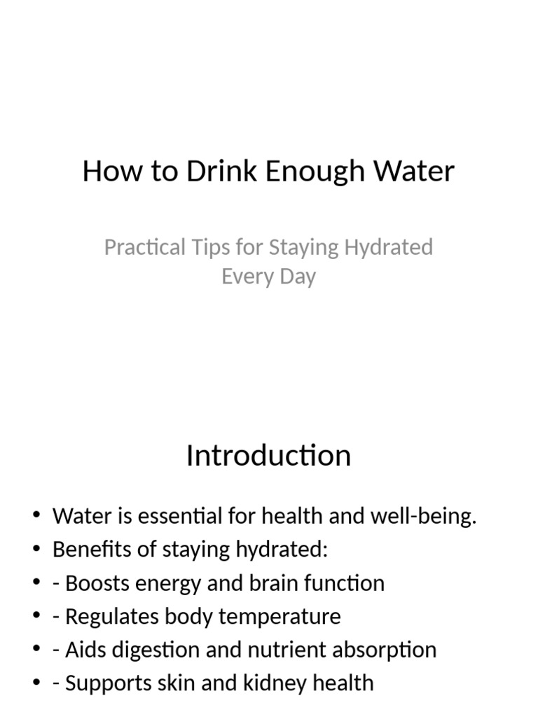 Essential Tips for Daily Hydration | PDF