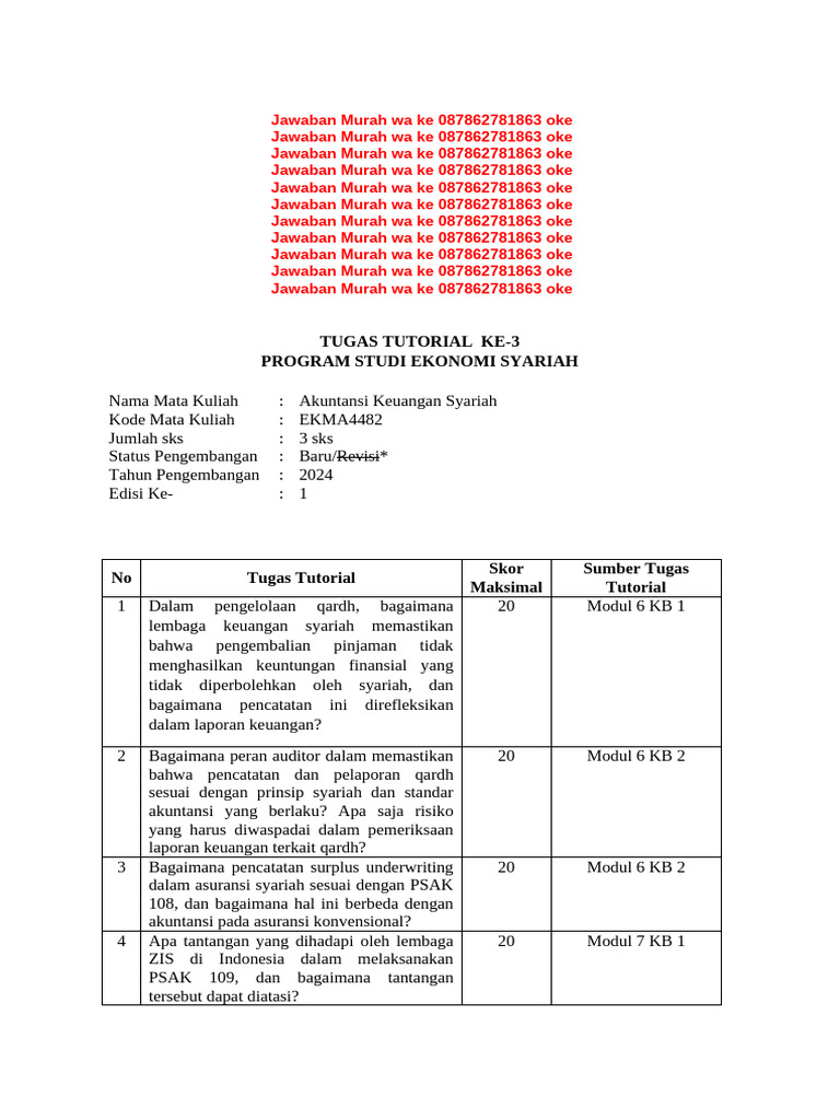 Tugas Tutorial Ke 3 | PDF