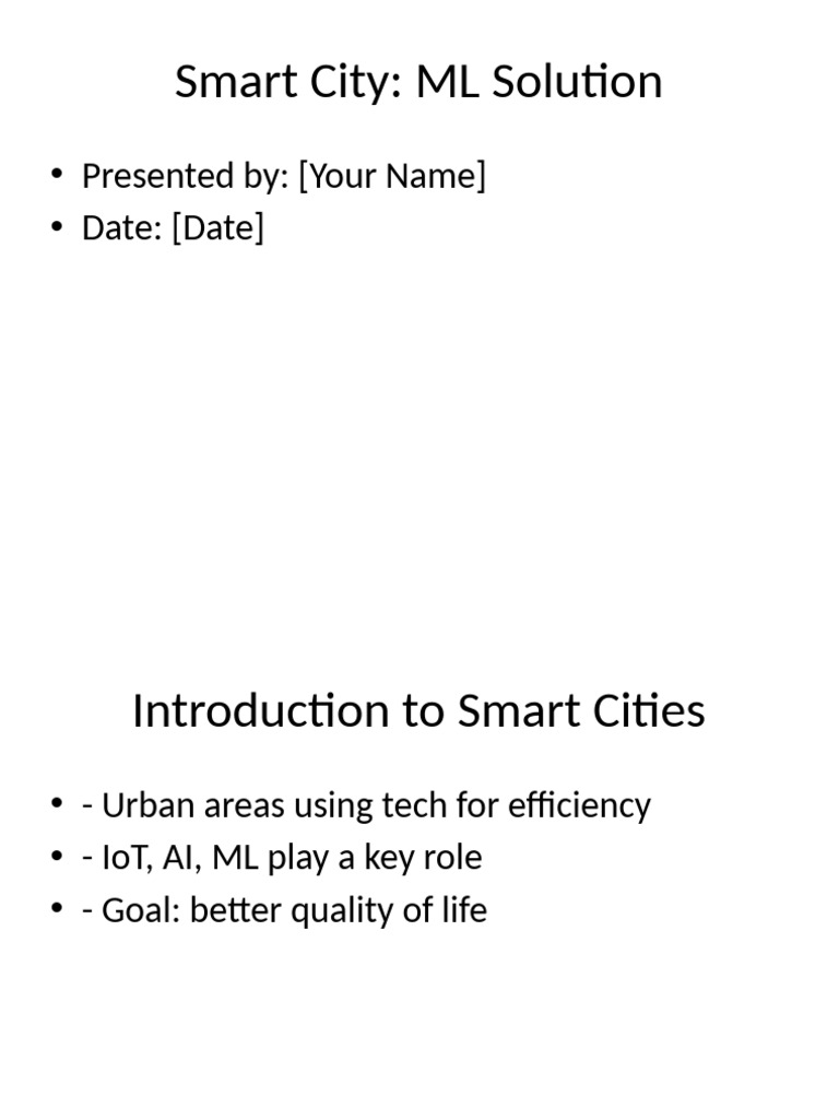 ML Solutions for Smart Cities | PDF