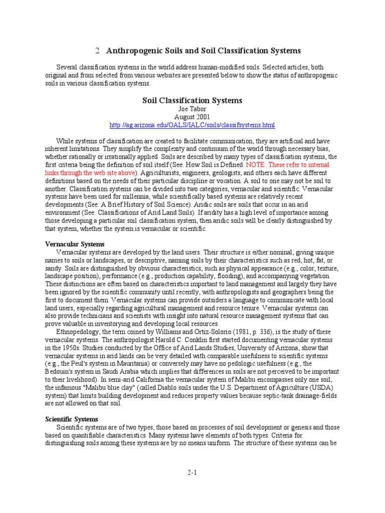 02 As Classification | PDF | Soil | Physical Geography