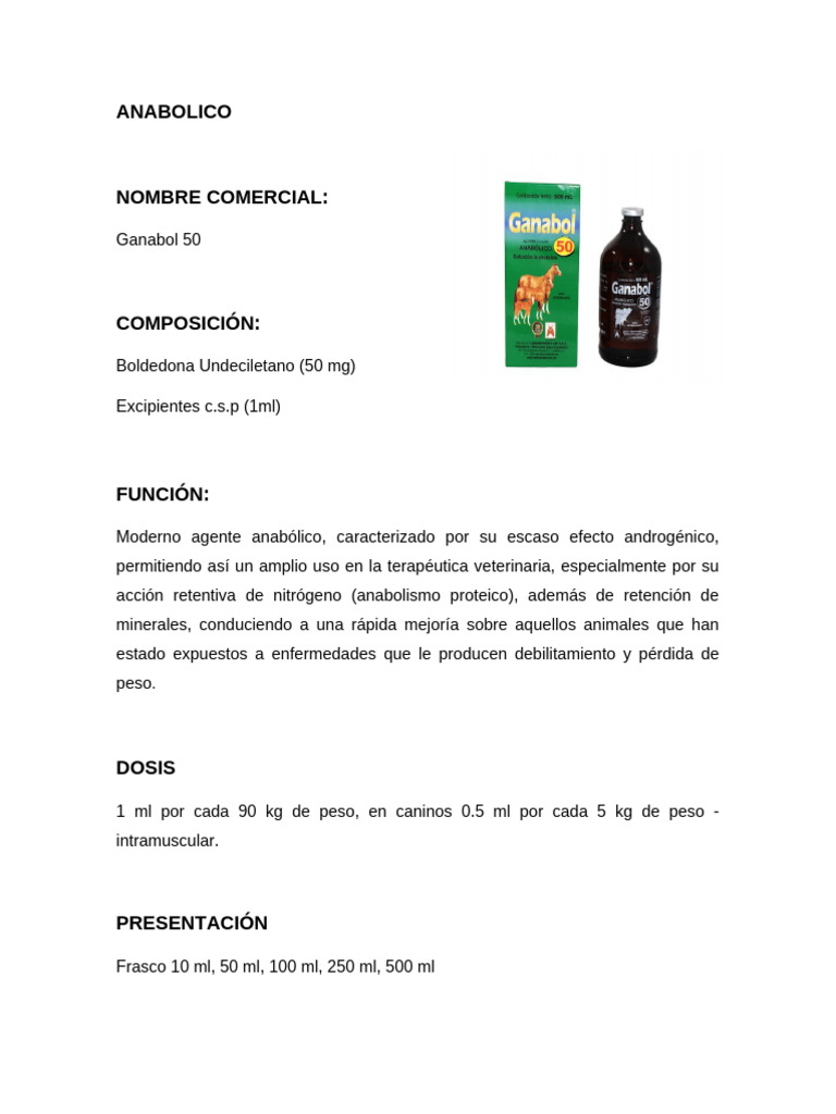 Ganabol y Maxibeef: Anabólicos Veterinarios | PDF | Vacas | Drogas