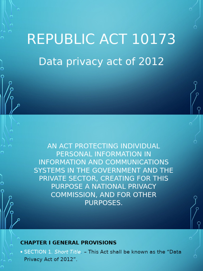 Group 2 Ra 10173 | PDF | Privacy | Information