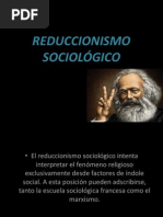 REDUCCIONISMO ANTROPOLÓGICO