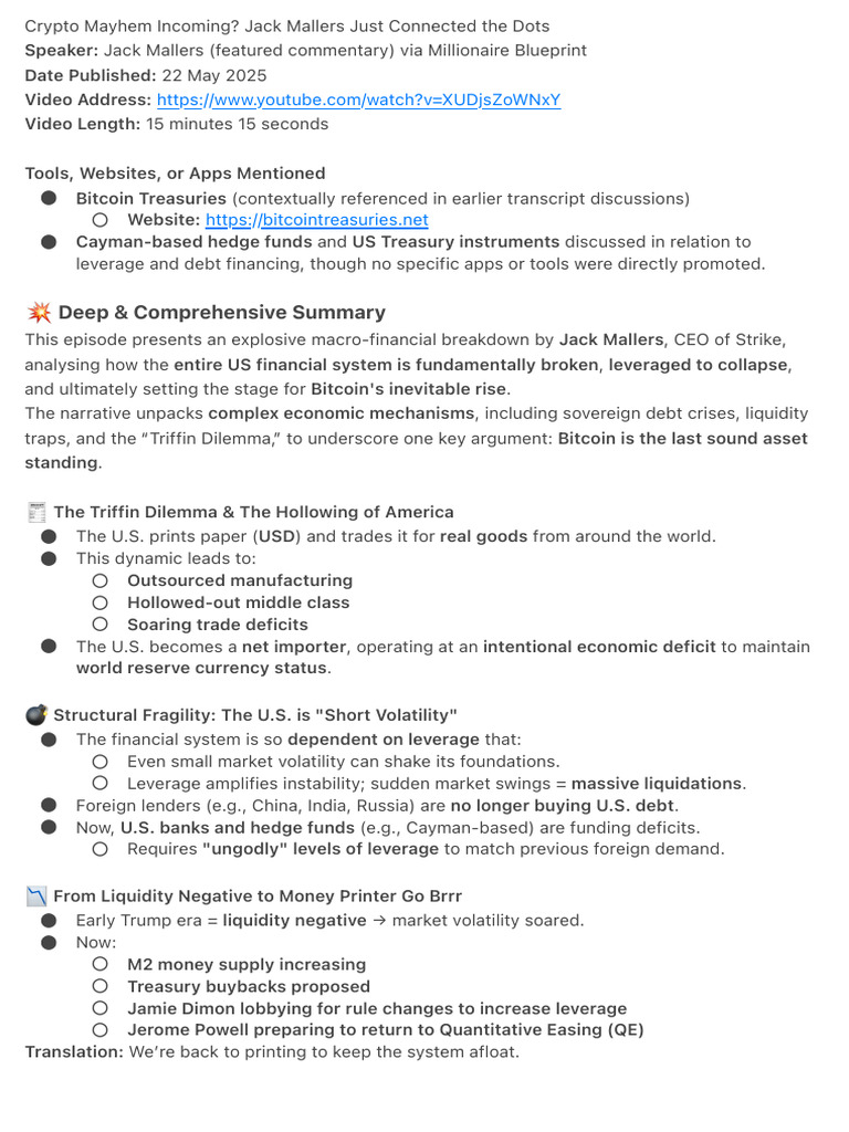 Crypto Mayhem Incoming? Jack Mallers Just Connected The Dots?Speaker ...