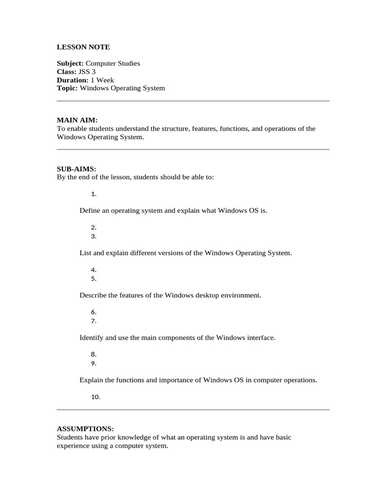 Understanding Windows Operating System | PDF | Window (Computing ...