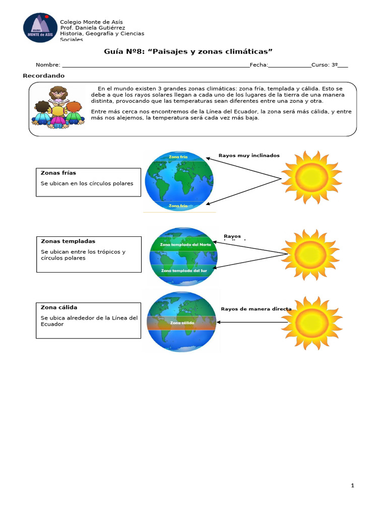 Guía Paisaje y Zonas Climáticas | PDF | Ecuador | Zona tropical