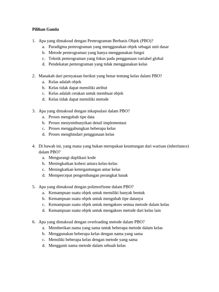 Metode dan Konsep dalam PBO | PDF