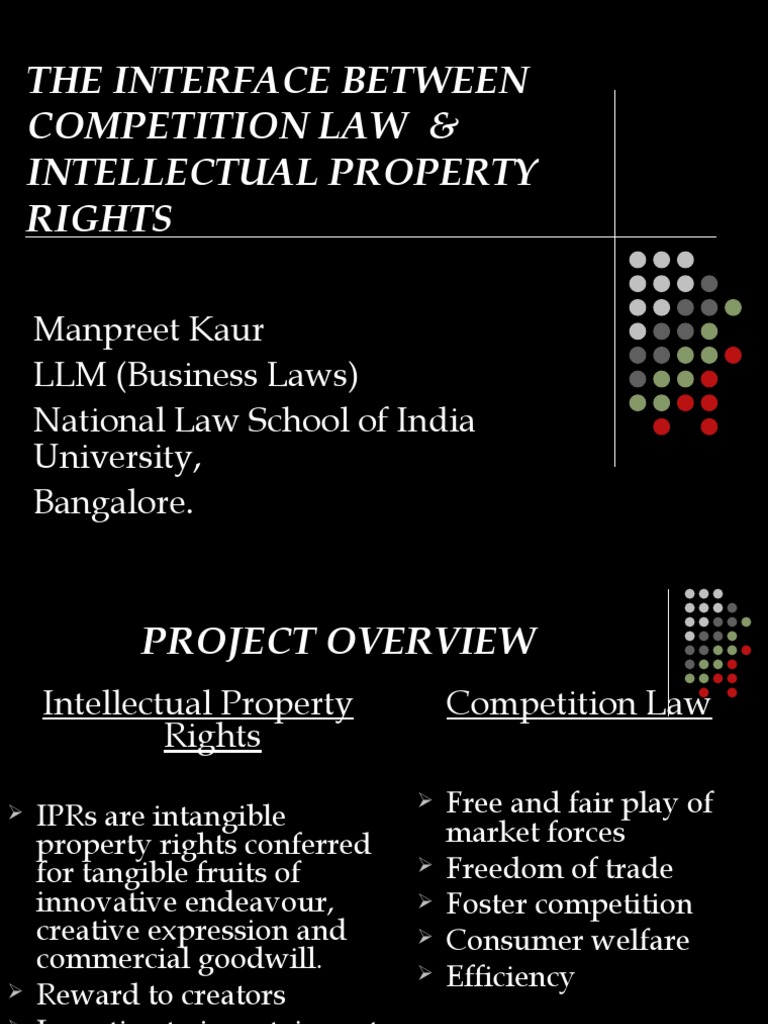 The Interface Between Competition Law & Intellectual Property PDF