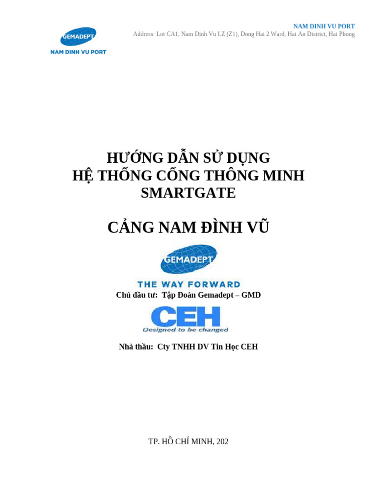 HDSD - SMARTGATE V2.4 - Khách hàng - Đơn vị vận tải - lái xe | PDF