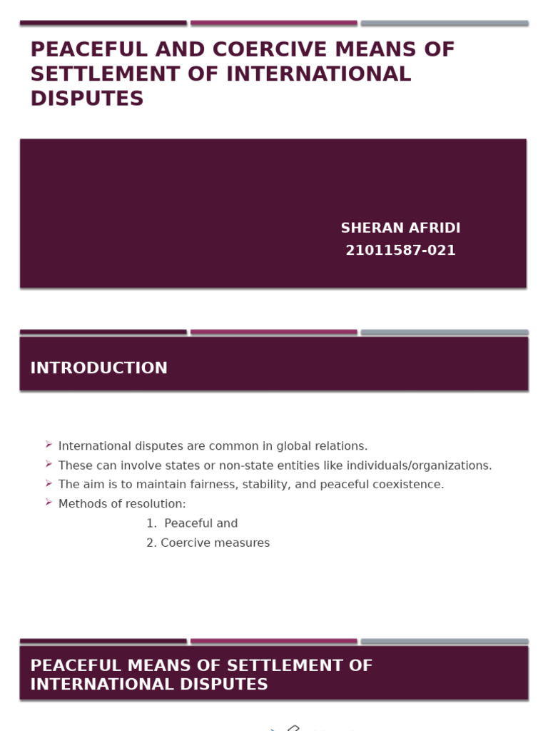 International Dispute Resolution Methods | PDF | Arbitration | Mediation