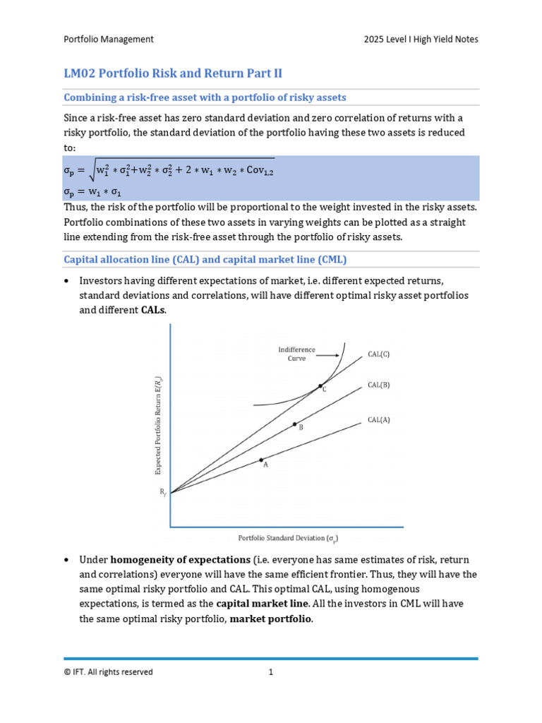 Portfolio Management: Risk and Return Analysis | PDF | Financial Risk ...