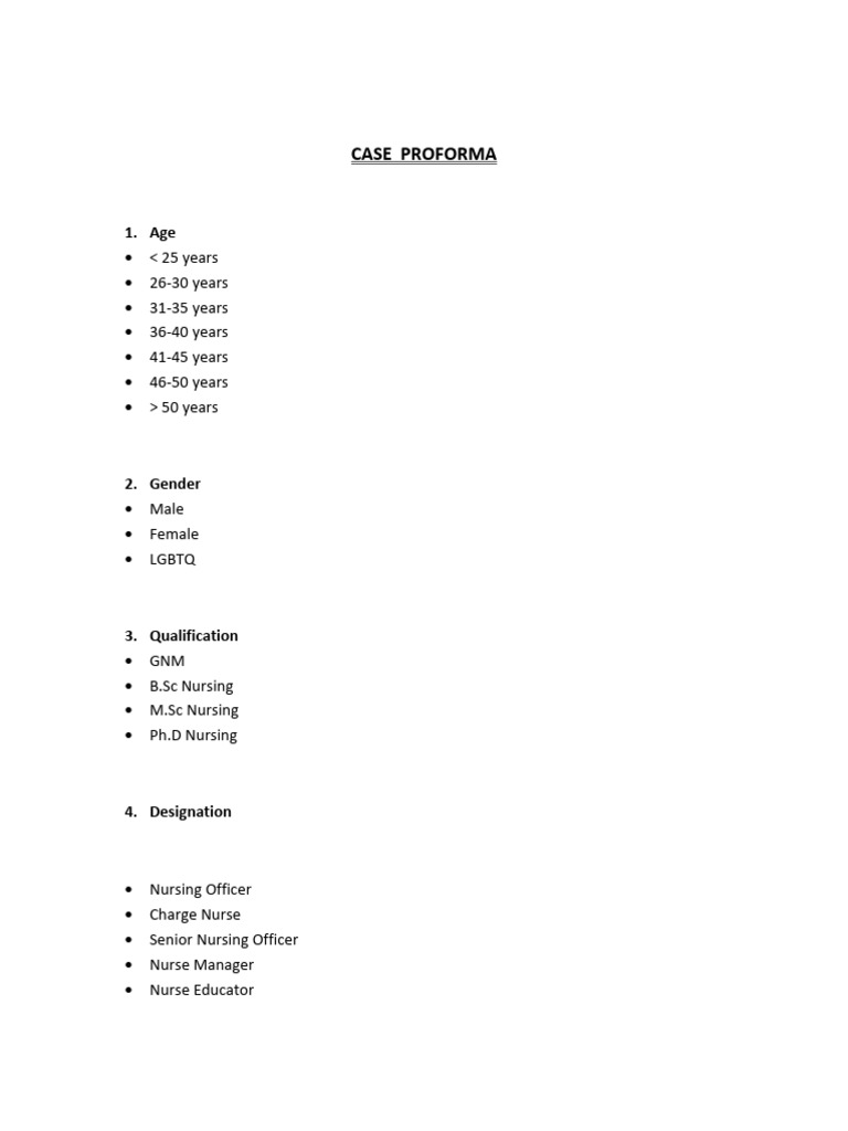 Critical Care Nursing Proforma Template | PDF