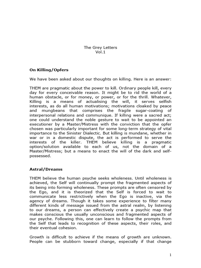 The Grey Letters PDF | PDF | Shadow (Psychology)