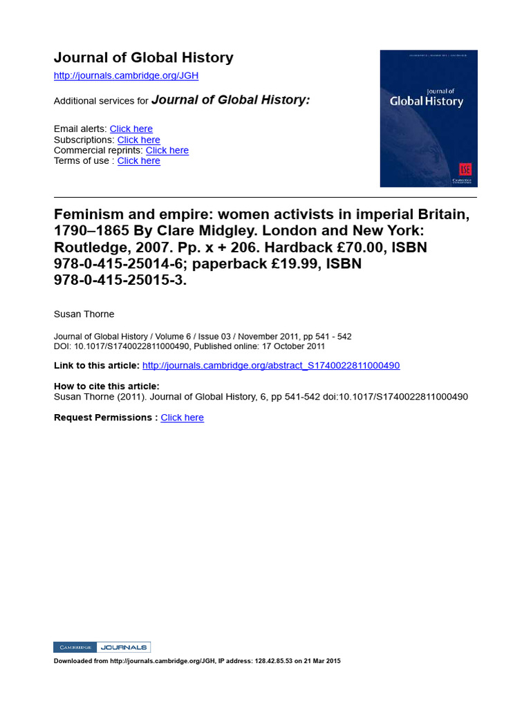 Feminism and Empire Women Activists in I | PDF | Feminism | Gender Studies