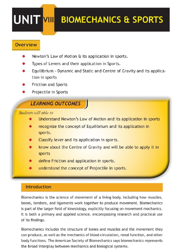 Biomechanics and Sports 12th | PDF