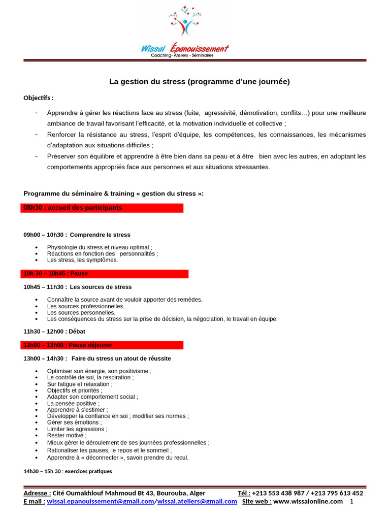 Gestion du stress et du temps au travail | PDF | Motivation | Motivant