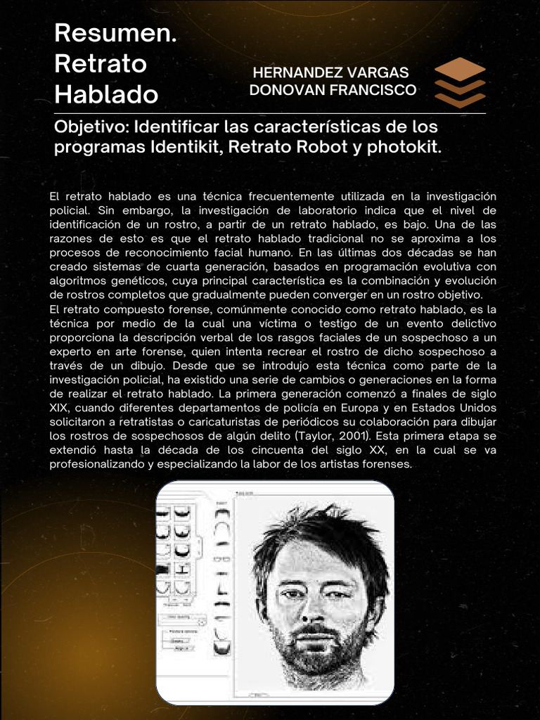 Características de Identikit y Retrato Robot | PDF | Cara | México
