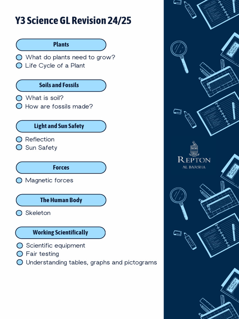 GL Y3 Science Revision | PDF
