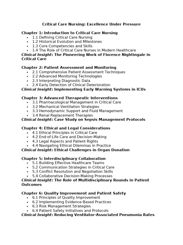 Critical Care Nursing | PDF