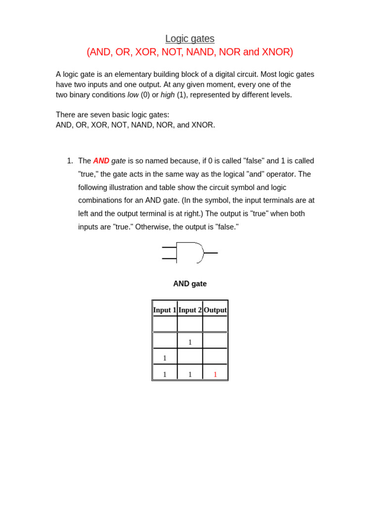 3.logic gates functions | PDF | Logic Gate | Electronic Design