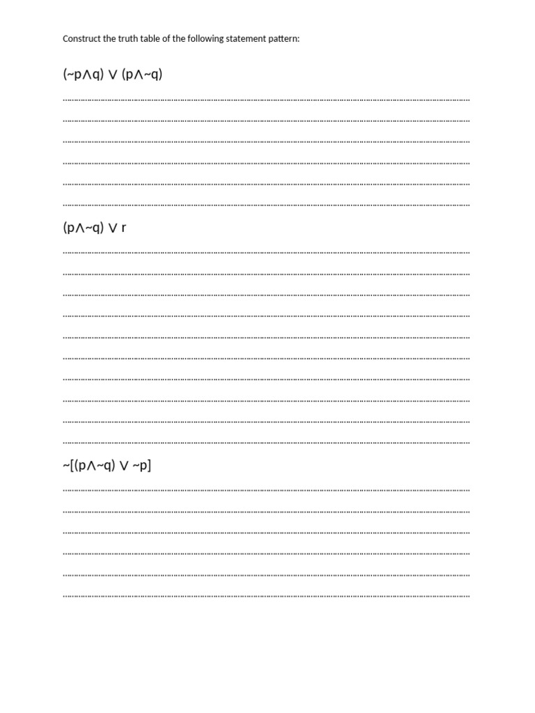 5.logic Gates Worksheet 2 and 3 Inputs | PDF | Logic | Mathematical Logic