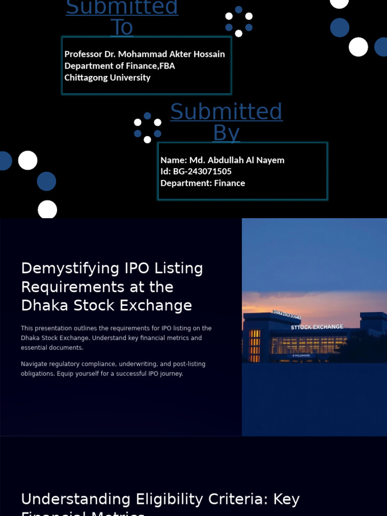 IPO Listing Requirements at DSE | PDF | Initial Public Offering ...