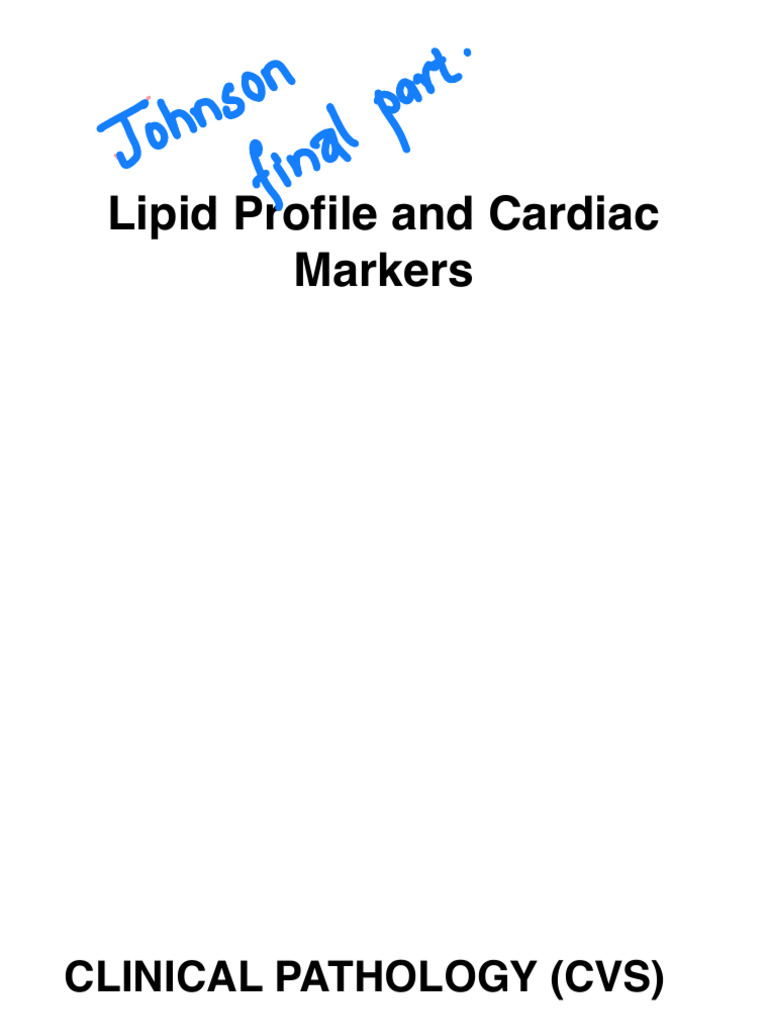 Cardiac Markers and Lipid Profile | PDF | Lipoprotein | Low Density ...