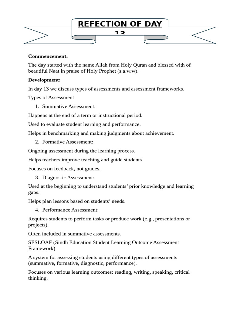 Reflection Day 13 | PDF