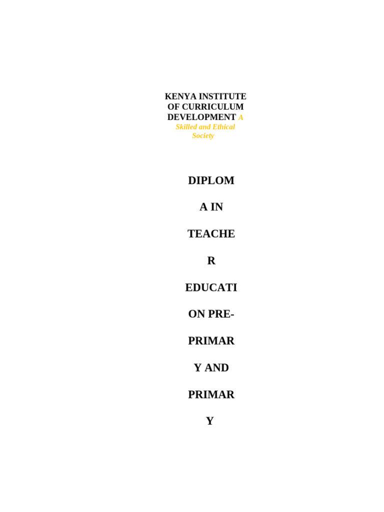 Diploma in Teacher Education Curriculum | PDF | Learning | Curriculum