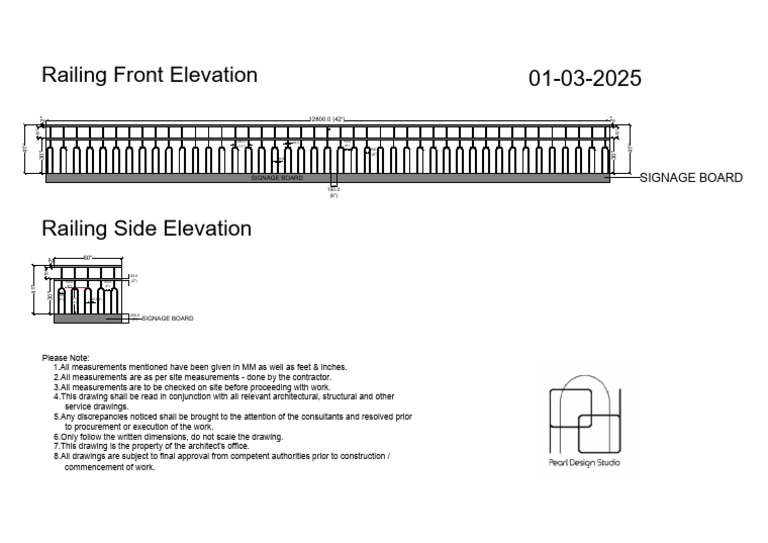Railing Elevation Measurements Guide | PDF
