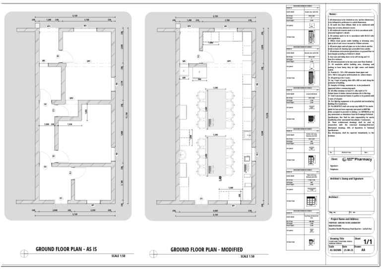 Lab Modifications Layout - HQ | PDF | Door | Building Technology