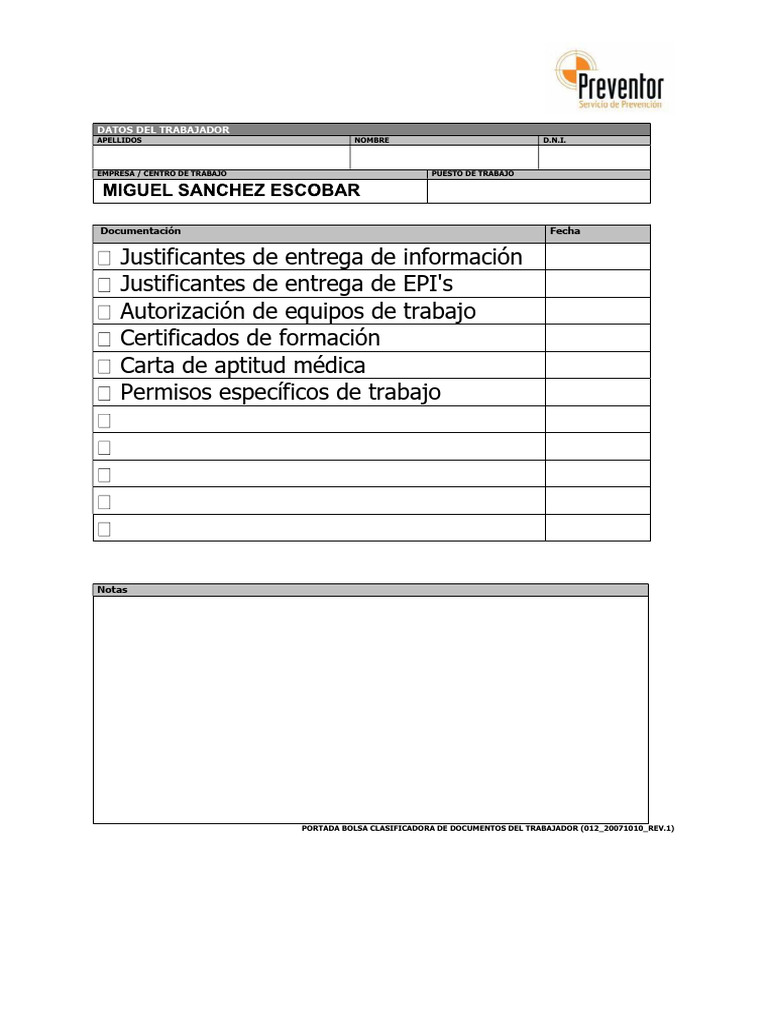 Formatos Rellenable | PDF