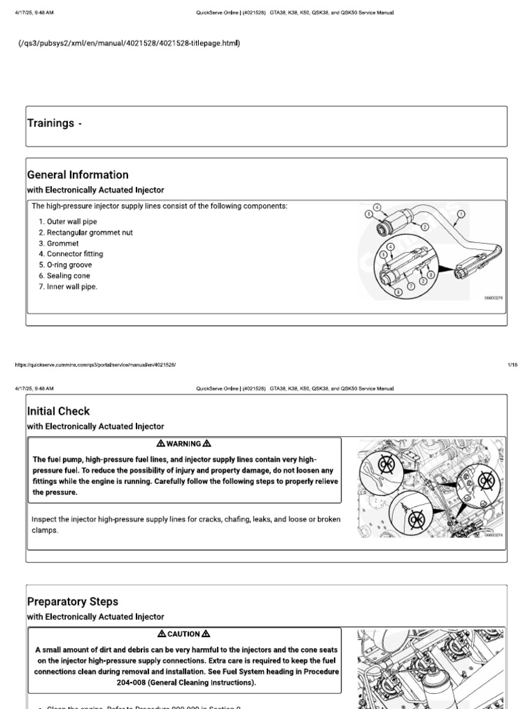 Injector Supply Lines | PDF