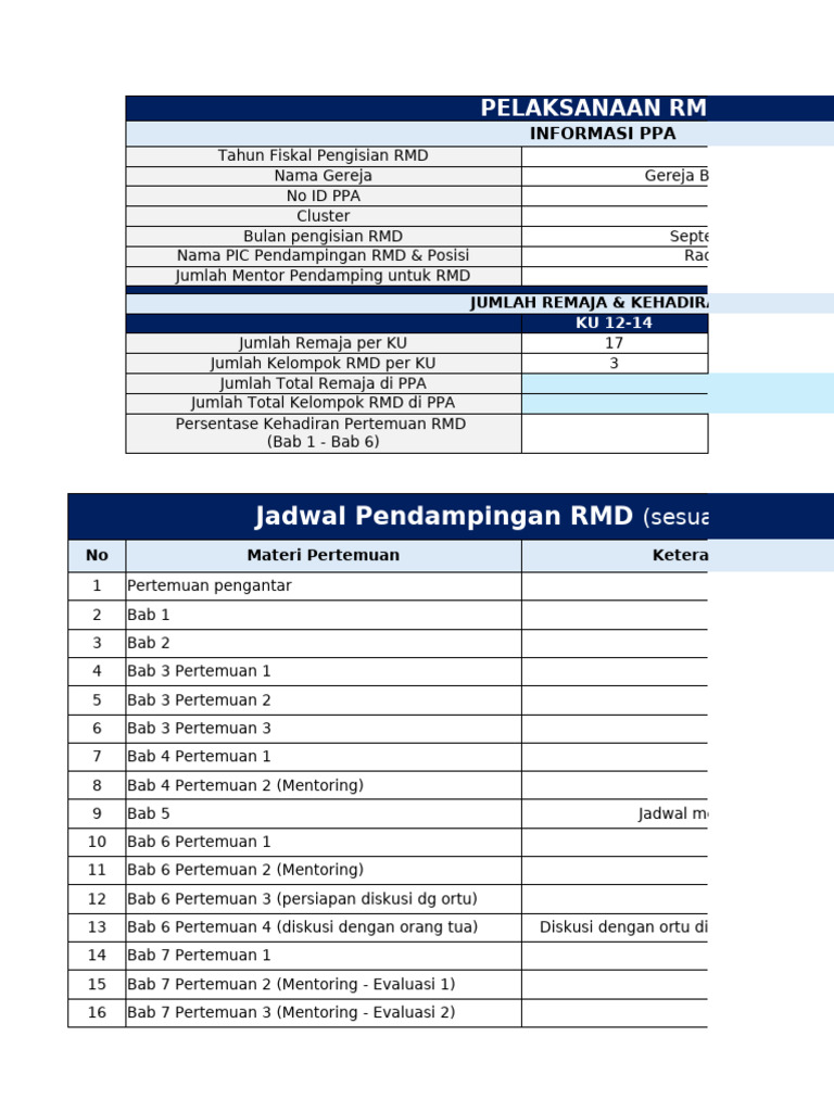 Rencana Pelaksanaan RMD 2025 | PDF