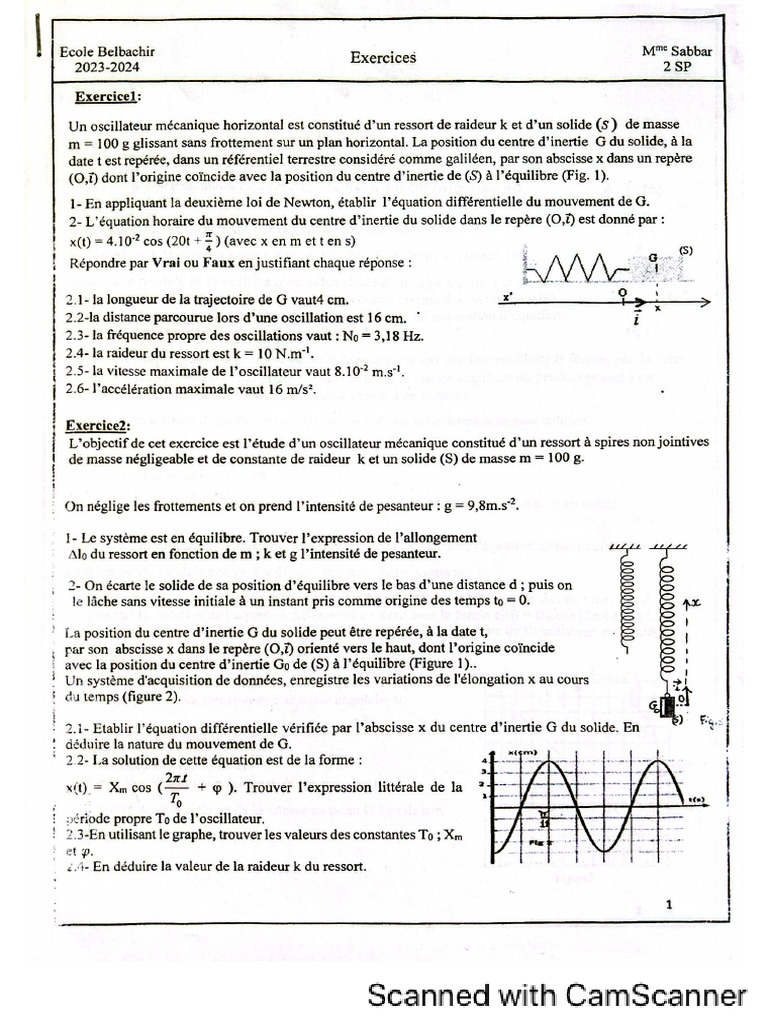 PHYSIQUE PARTIE 4 Oscillations-1 - 250509 - 093329 | PDF