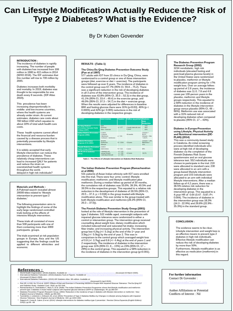 Lifestyle Changes to Prevent Type 2 Diabetes | PDF | Diabetes | Obesity