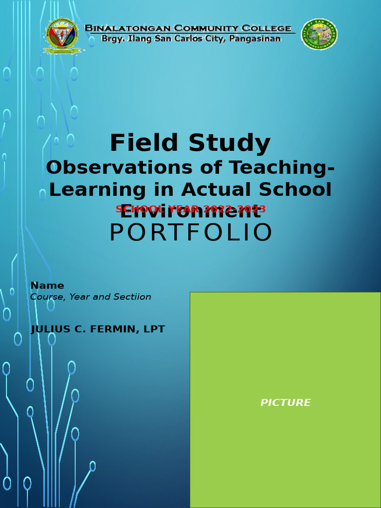 School Environment Observation Study | PDF | Classroom | Learning