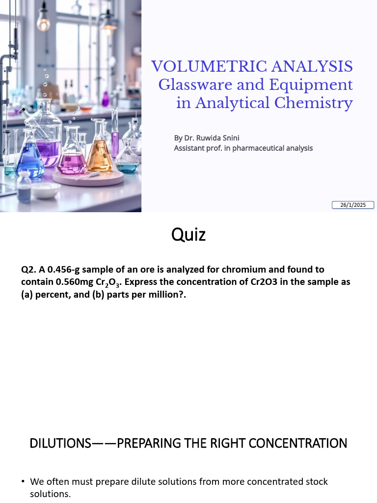 Volumetric Analysis in Chemistry Guide | PDF | Titration | Chemistry