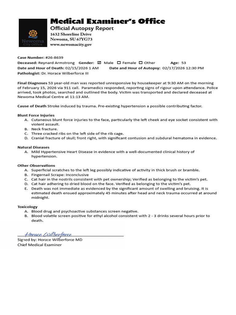 Autopsy Report PDF