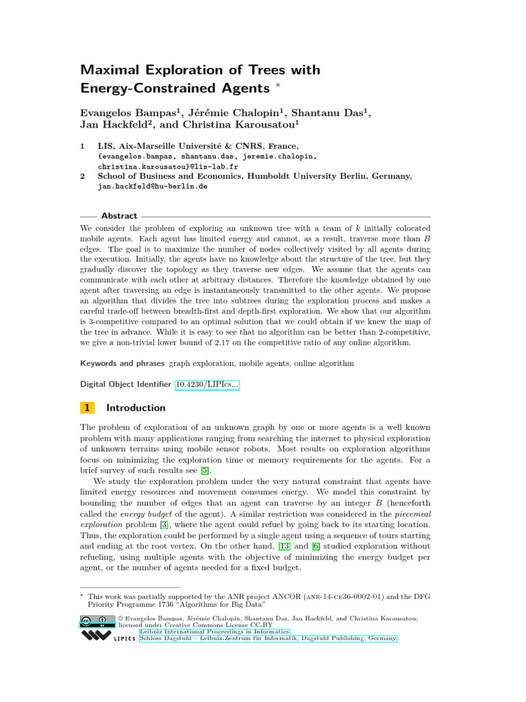 Mobile Agents Explore The Tree With Ennergy Constraint | PDF ...