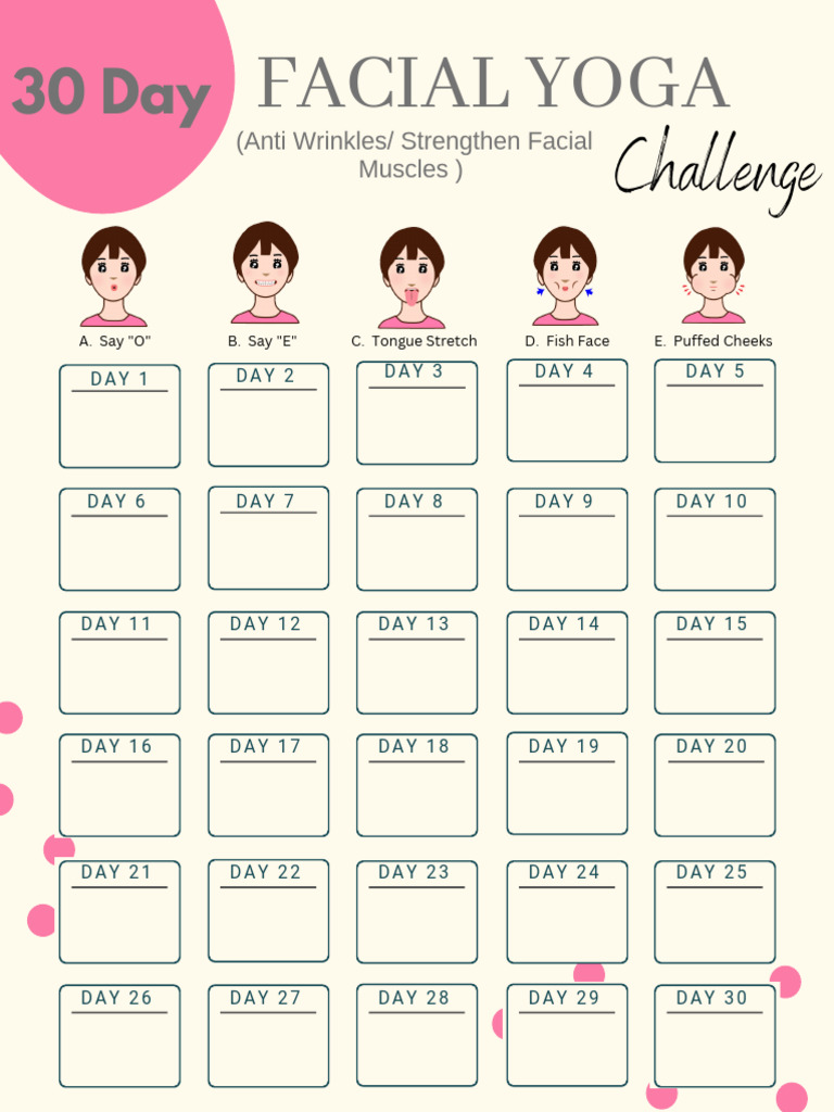 30-Day Facial Yoga Challenge Guide | PDF