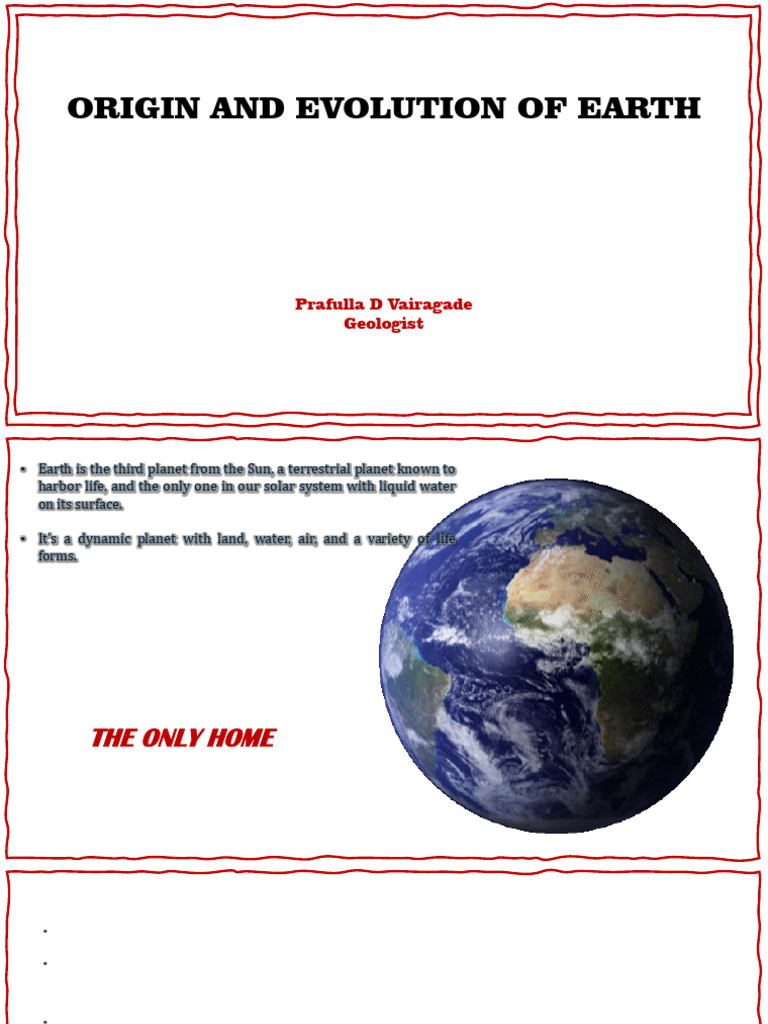Earth’s Origin and Evolution Theories | PDF | Earth | Planetary Core