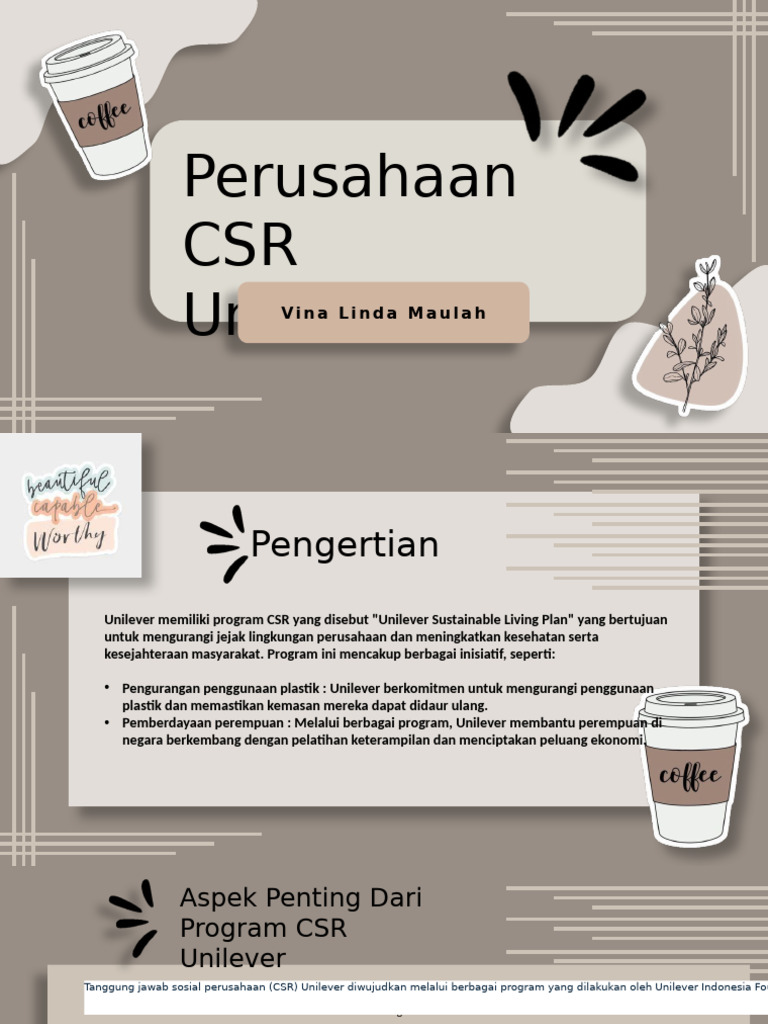 CSR Unilever: Inisiatif Berkelanjutan dan Sosial | PDF