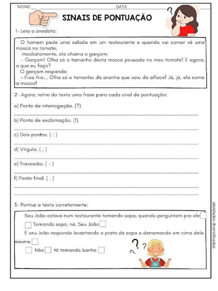 Atividade Sinal de Pontuação | PDF